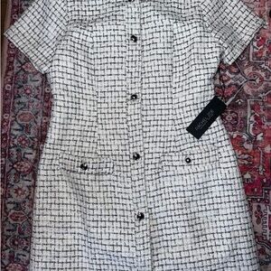 Rachel Zoe Monochrome Tweed dress